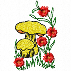 Mushroom Embroidery Design 7 Mushroom Embroidery Design 7